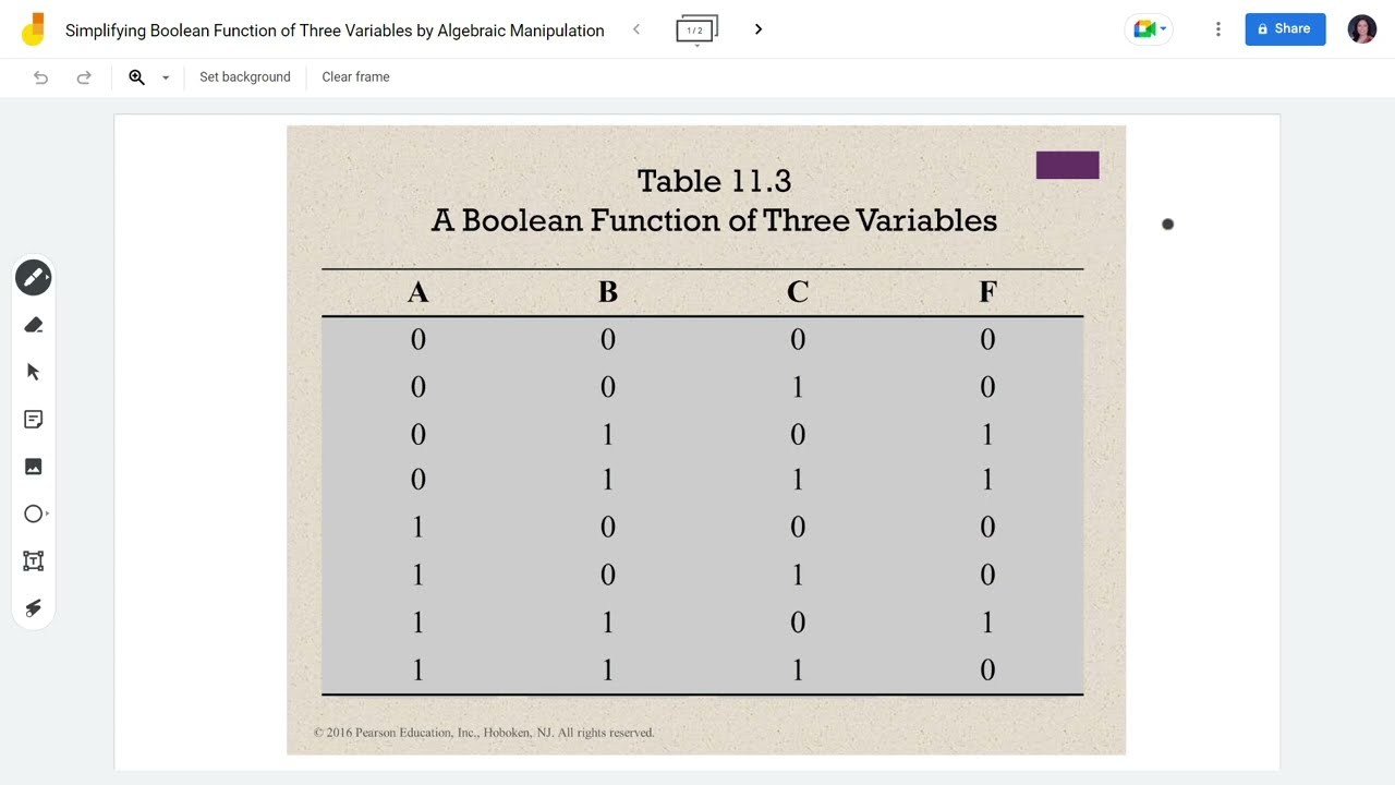 EASY-HOW-TO Simplifying Boolean Function of Three Variables by Algebraic Manipulation