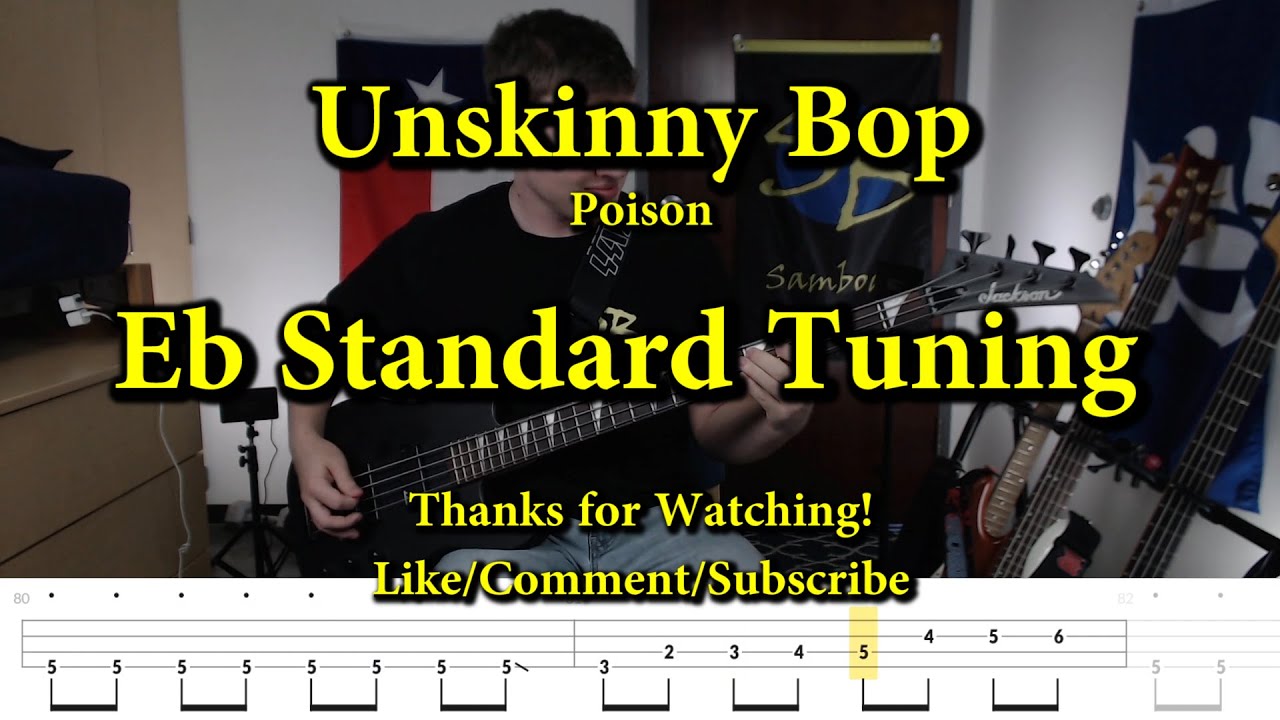 Unskinny Bop - Poison Bass Cover with Tabs