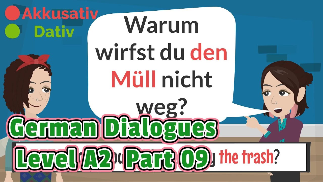 #09 Deutsche Dialoge | Niveau A2 | Wortschatz und wichtige Sätze