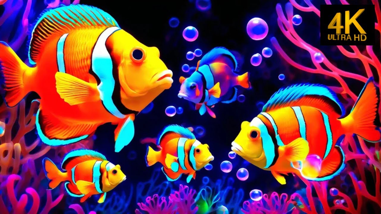 Relaxing 4K Aquarium: Ocean Beauty for Mindful Meditation | Relaxing Blue Tones