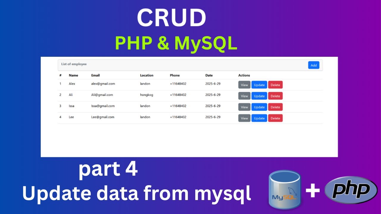 How to Update MySQL Data Using PHP and Bootstrap Form (Step-by-Step Guide)
