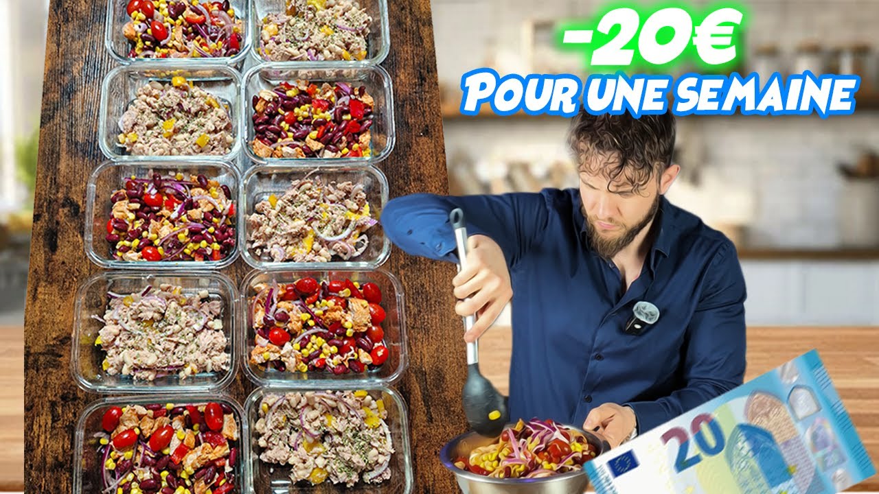 Une SEMAINE de REPAS à moins de 20€ ! (Salades protéinées)