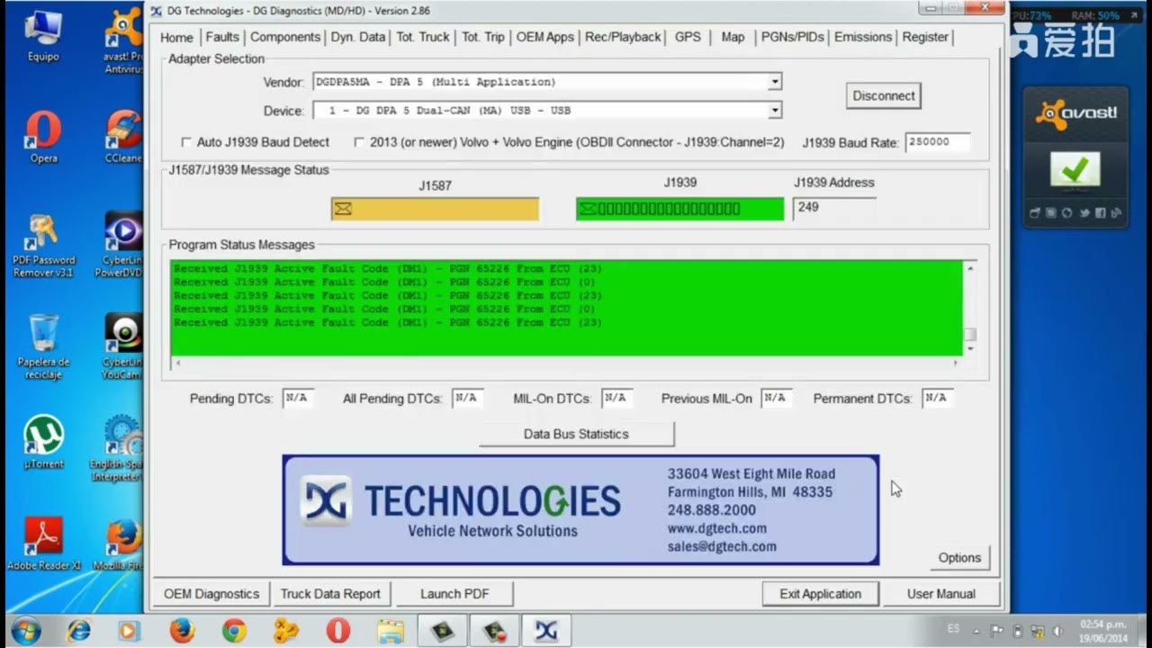 A+ DPA5 Diesel Heavy Duty Truck Scanner DPA 5 NO Bluetooth Dearborn Protocol Adapter5