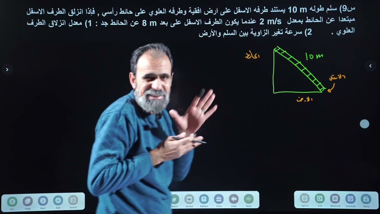المعدلات الزمنية الجزء الثاني  رياضيات السادس العلمي