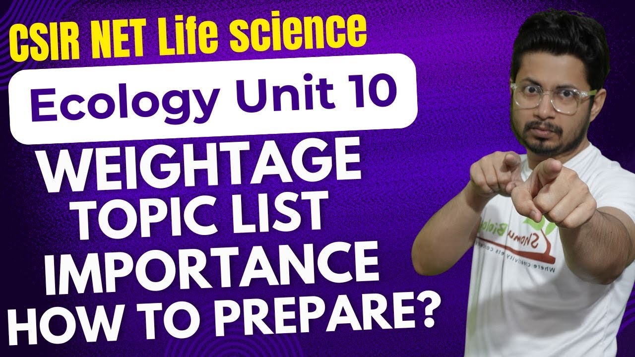 Ecology important topics for csir net | syllabus analysis, weightage, How to prepare?
