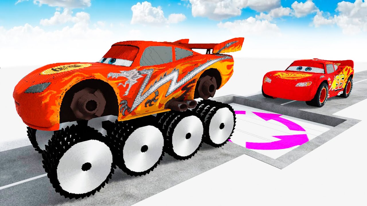 McQueen Giant Transforming Pit to DRAGON BTR X4 SAW McQueen in Teardown!