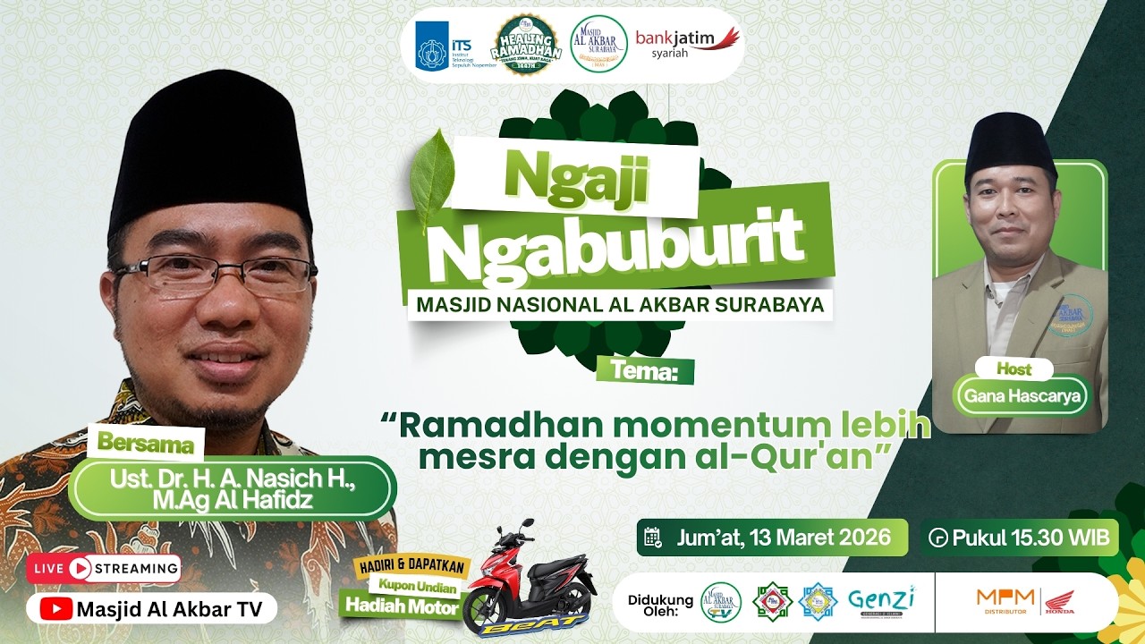 🔴LIVE NGAJI NGABUBURIT - 23 RAMADHAN 1447 H | MASJID AL AKBAR SURABAYA