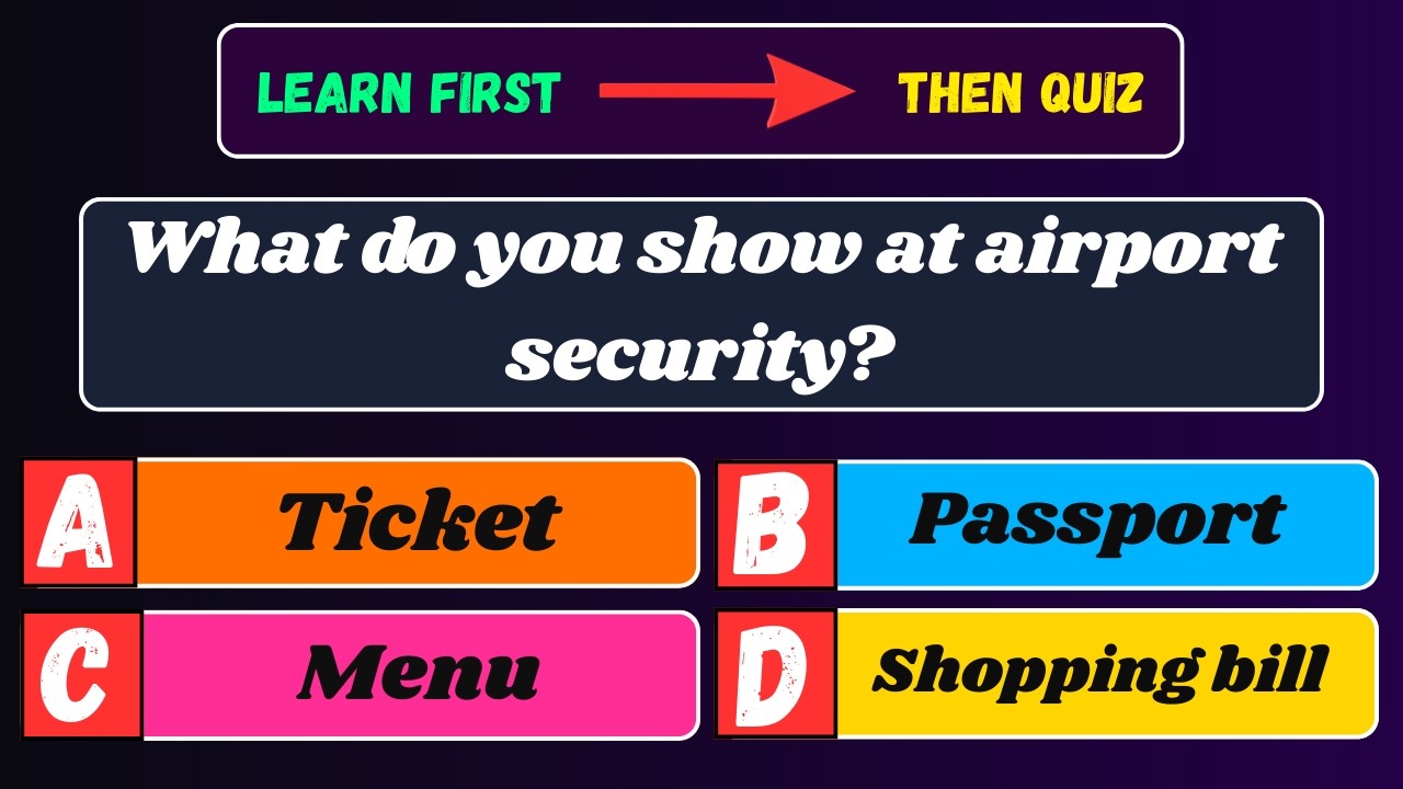 Speak English at the Airport Confidently! ✈️ | Test Your Airport English Skills in 10 Minutes!