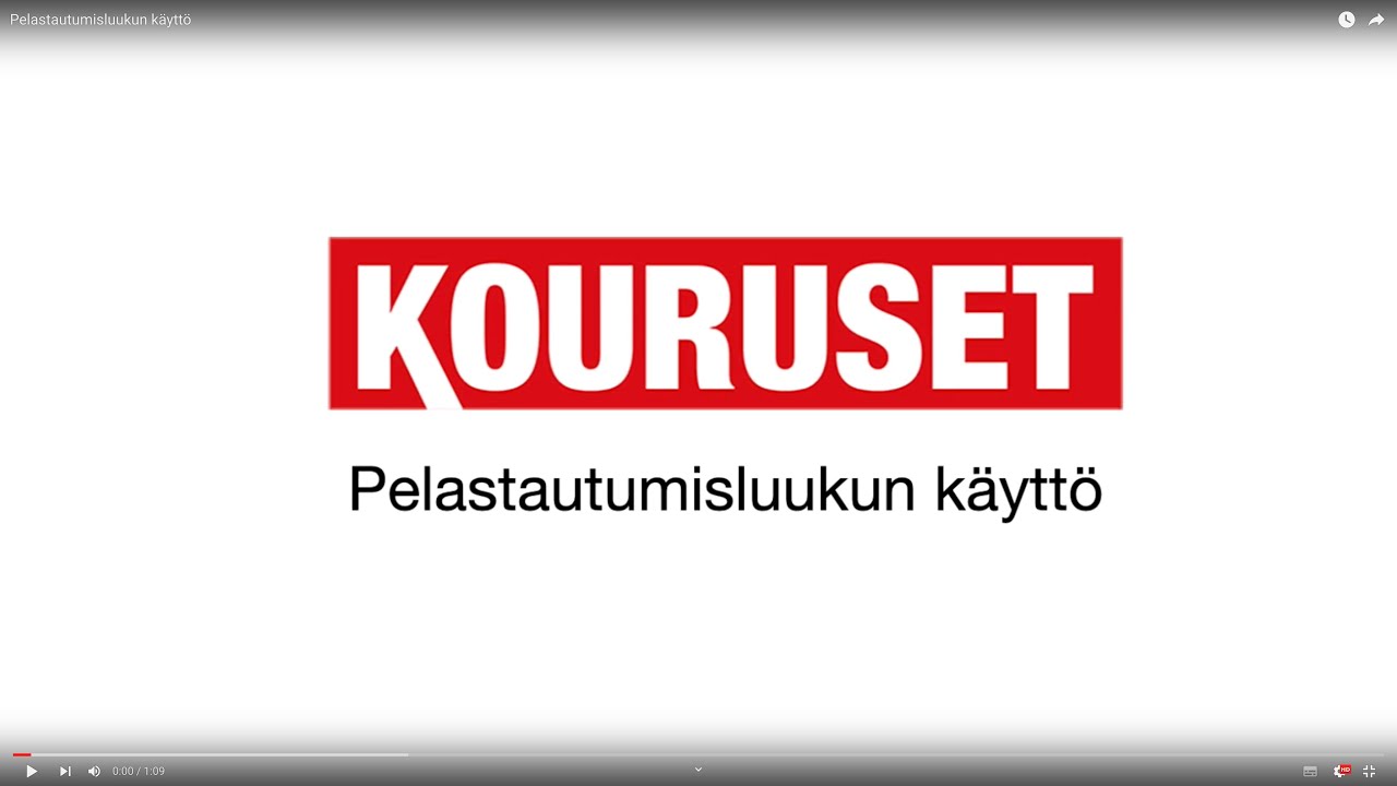 Pelastautumisluukun käyttö