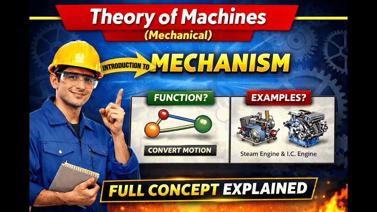 Mechanism in Theory of Machines | Definition, Function & Examples | TOM in Hindi