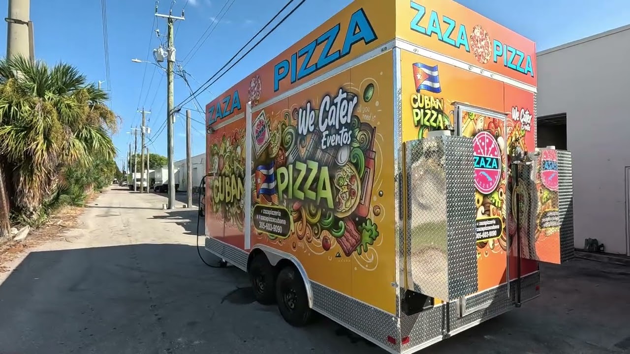 Прицеп-фургон с кубинской едой Zaza Pizza | Умный фудтрак, построенный во Флориде