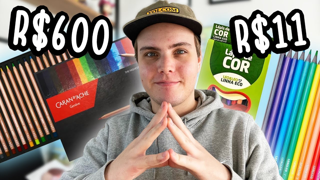 COMPARANDO MEU LÁPIS DE COR MAIS BARATO vs O MAIS CARO - TEM MUITA DIFERENÇA?