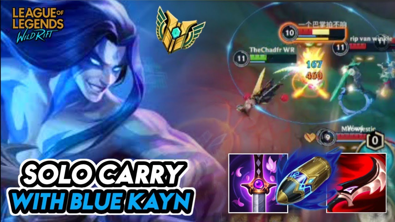 THIS IS HOW BLUE KAYN CAN SOLO CARRY EVERY GAME! (1V9 GAMEPLAY) | Wild Rift Patch 6.0d