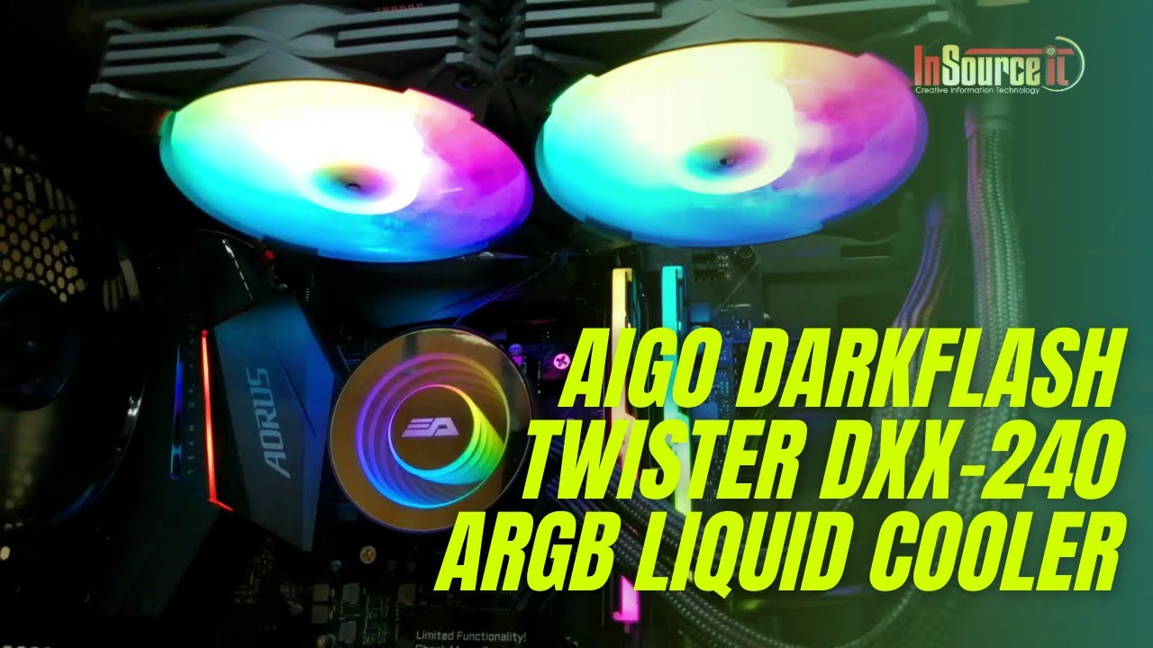 How to install Aigo DarkFlash Twister DX-240 ARGB Liquid Cooler | Insource IT