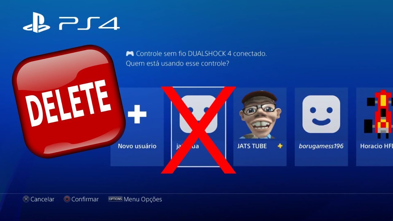 COMO EXCLUIR UM USUÁRIO DO PS4 !!!