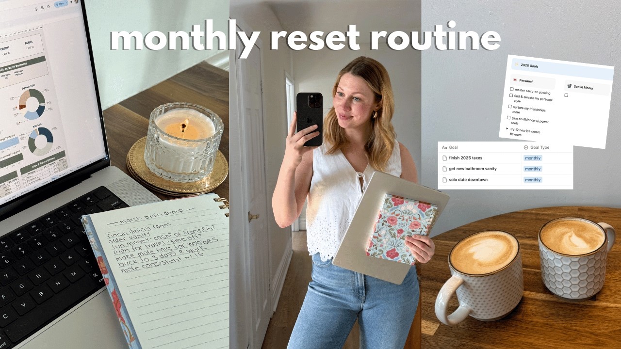 getting my life together for a new month | realistic monthly reset & planning
