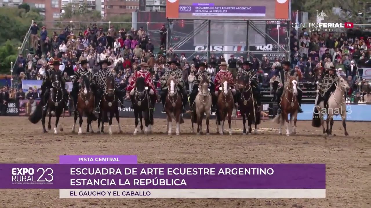 1130- Adrián Maggi Escuela de Arte Ecuestre Argentino Inauguración Expo Rural 2023 Caballos criollos