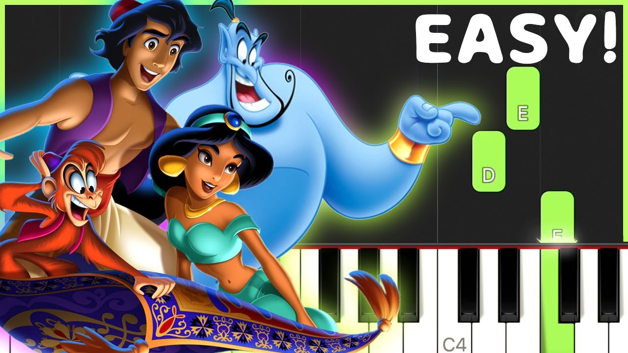 EVERY Song From Aladdin (Disney) | EASY Piano Tutorials