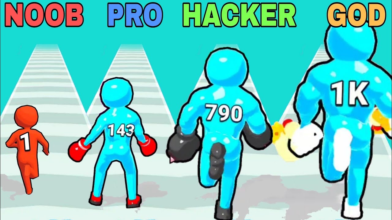 NOOB VS PRO VS HACKER VS GOD in Runner Up!