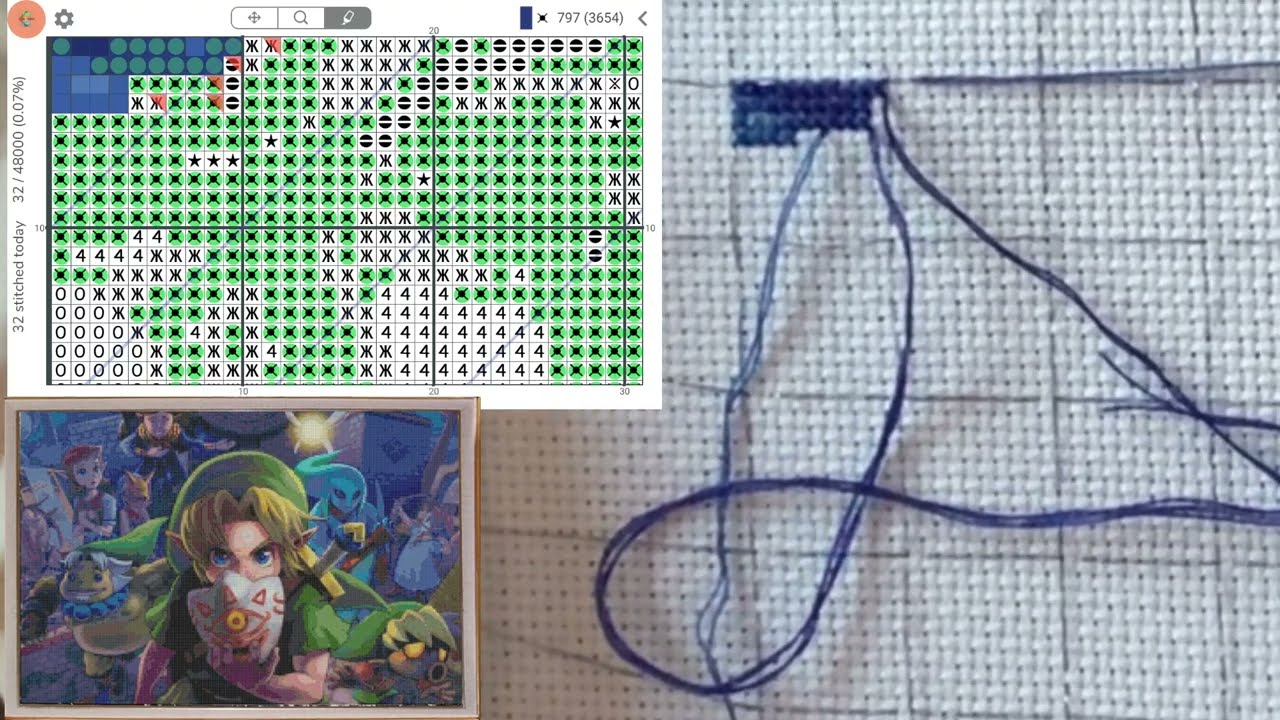 Cross Stitch: New Start! Diagonal Parking Tutorial #6: How I Begin a New Project on the Diagonal