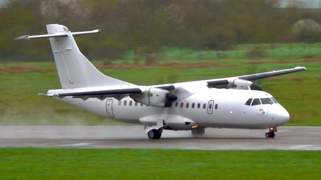 ATR 42-500 | Chalair F-GPYN | Storm Mathis Landing at Nancy Essey Airport