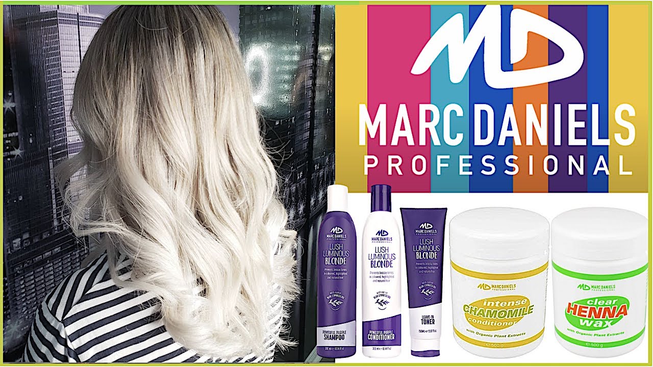 MARC DANIELS LUSH LUMINOUS BLONDE HAIRCARE ROUTINE! #HAIRCAREROUTINE #MARCDANIELS #HENNAWAX #BLONDE
