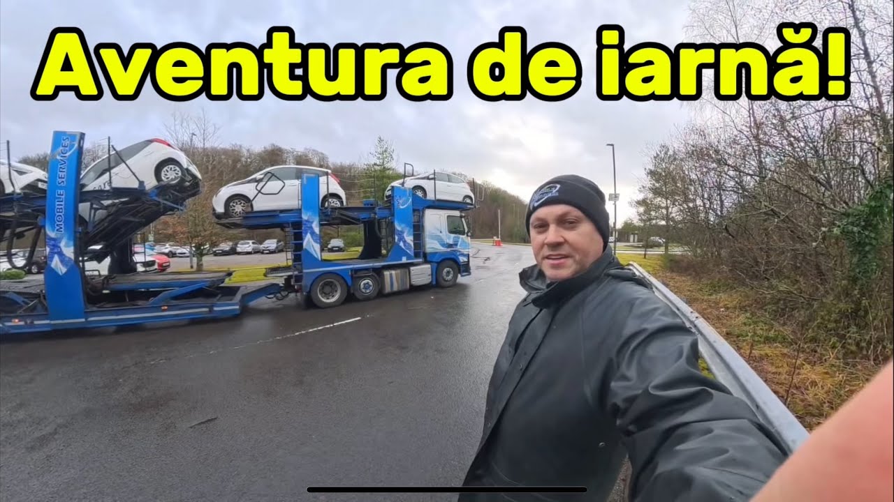 🎬Aventura de iarnă in Anglia: Camion blocat și decizia salvatoare!🚚🚗🚗🚗