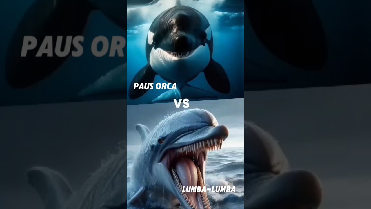 Paus Orca vs Lumba-lumba #shorts #animals #animalbattle