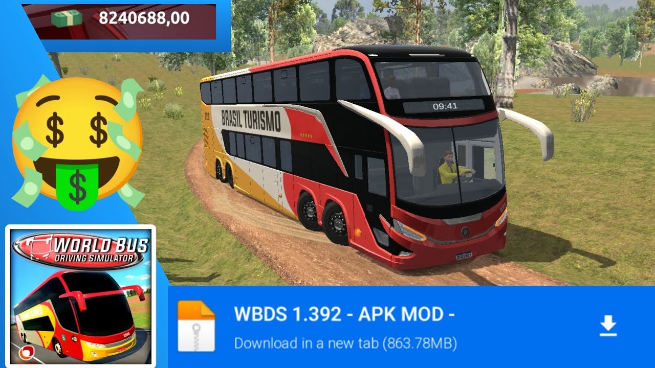 WORLD BUS DRIVING SIMULATOR  APK MOD DINHEIRO INFINITO VERSÃO 1.392 ATUALIZADO 2025
