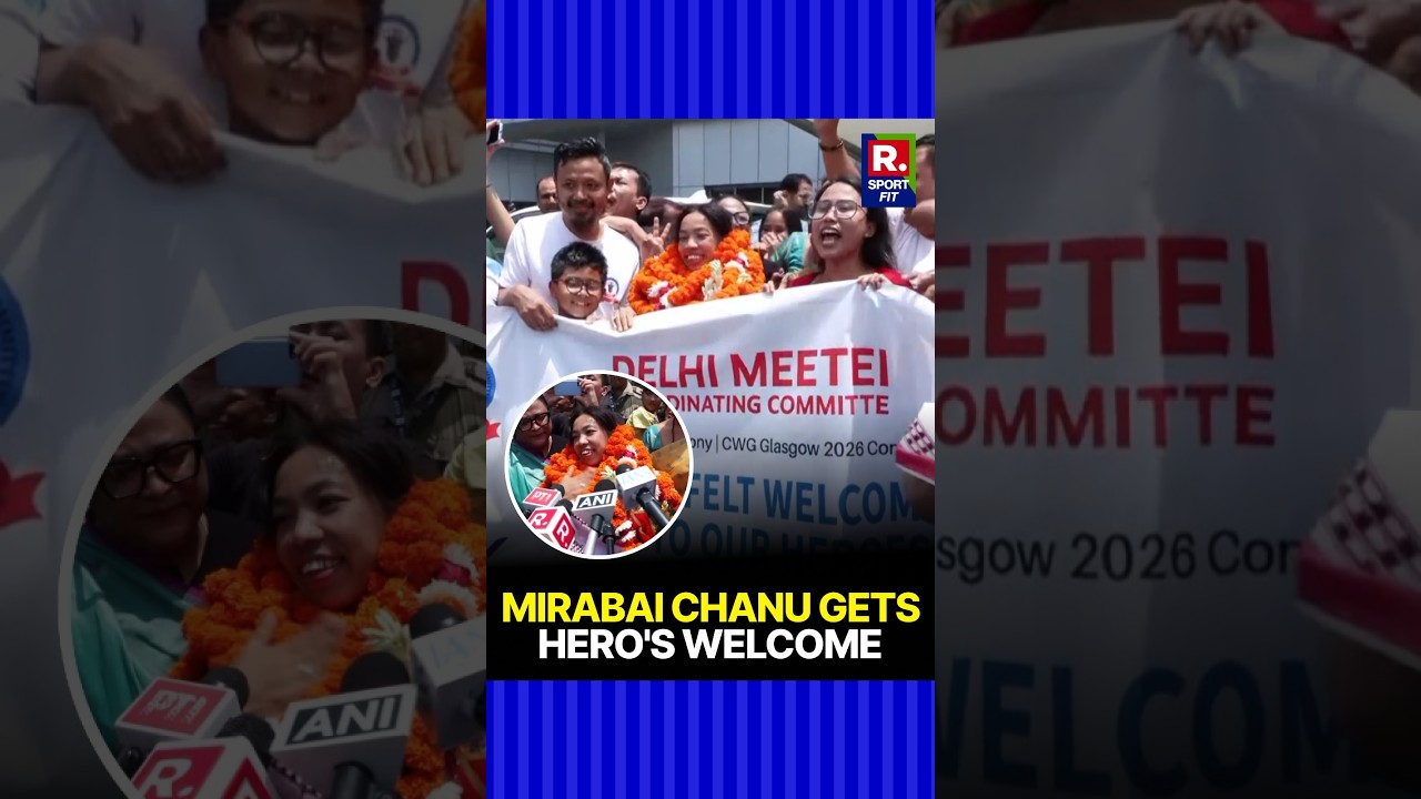 CWG Gold Medallist Mirabai Chanu Receives Grand Welcome in Delhi