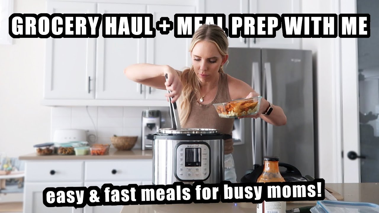 Day In The Life of a Mom + Meal Prep With Me! / Busy Mom Meals, Grocery Haul, Healthy Meals