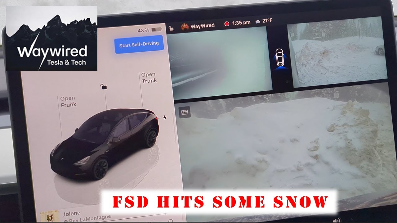 Tesla FSD Takes on Teton Snow Storm