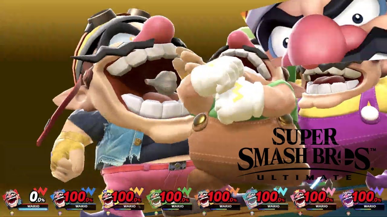 Super Smash Bros Ultimate 8 Player Final Smash Wario!