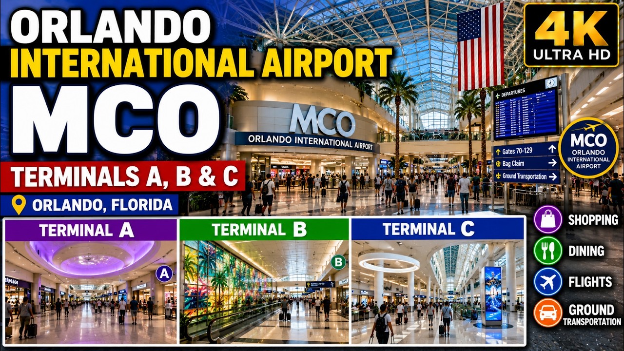 Orlando International Airport MCO Terminals A, B & C - Orlando, Florida | Walkthrough