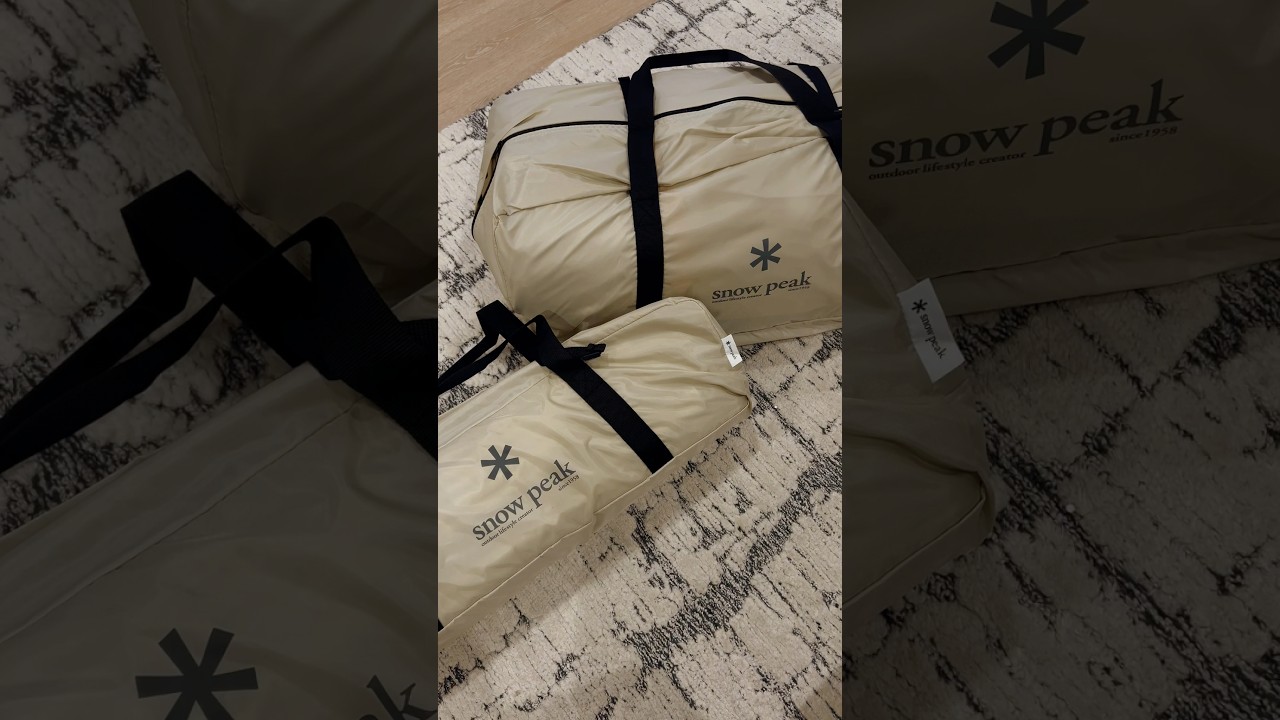 unboxing of our dream tent! excited to show you our new camp shelter. #tent #snowpeak #camping
