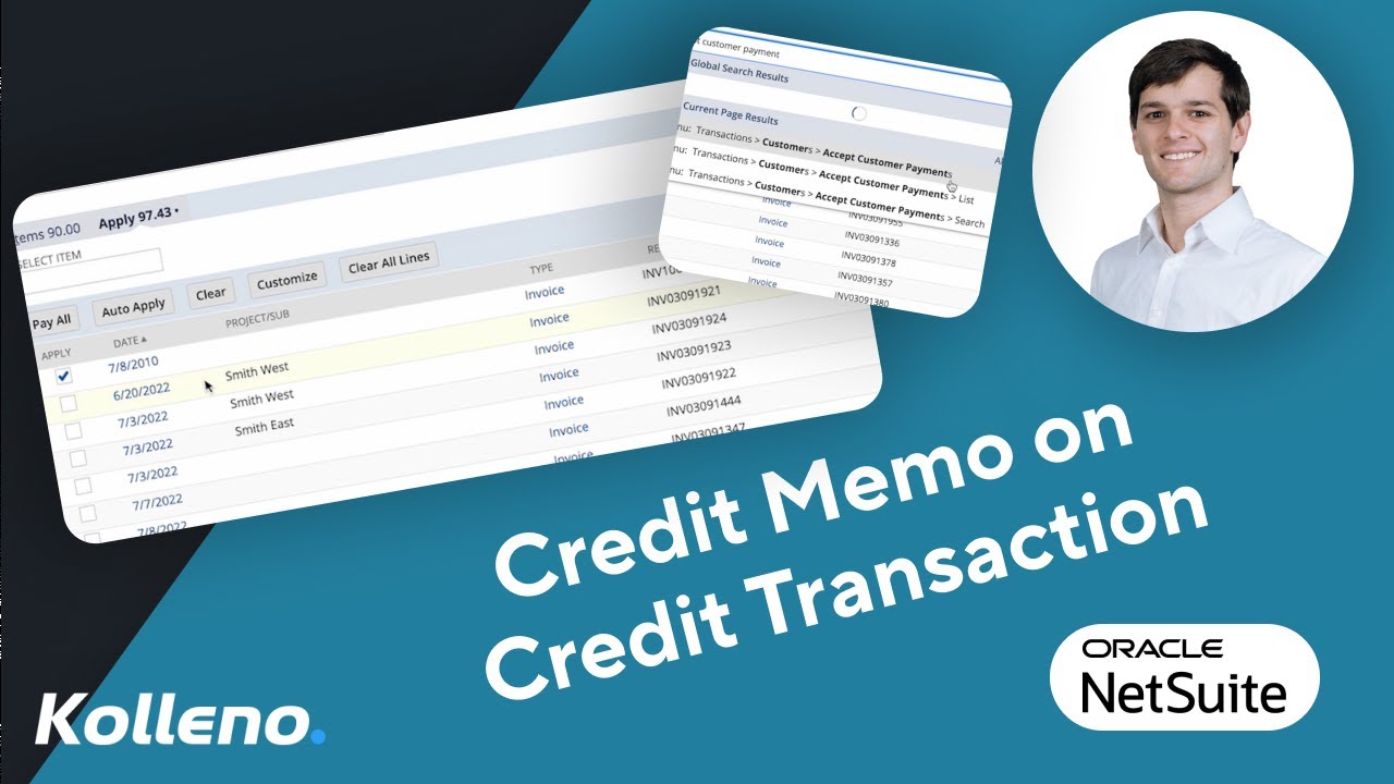 NetSuite Tutorial | Apply a Credit Memo on the Credit Transaction