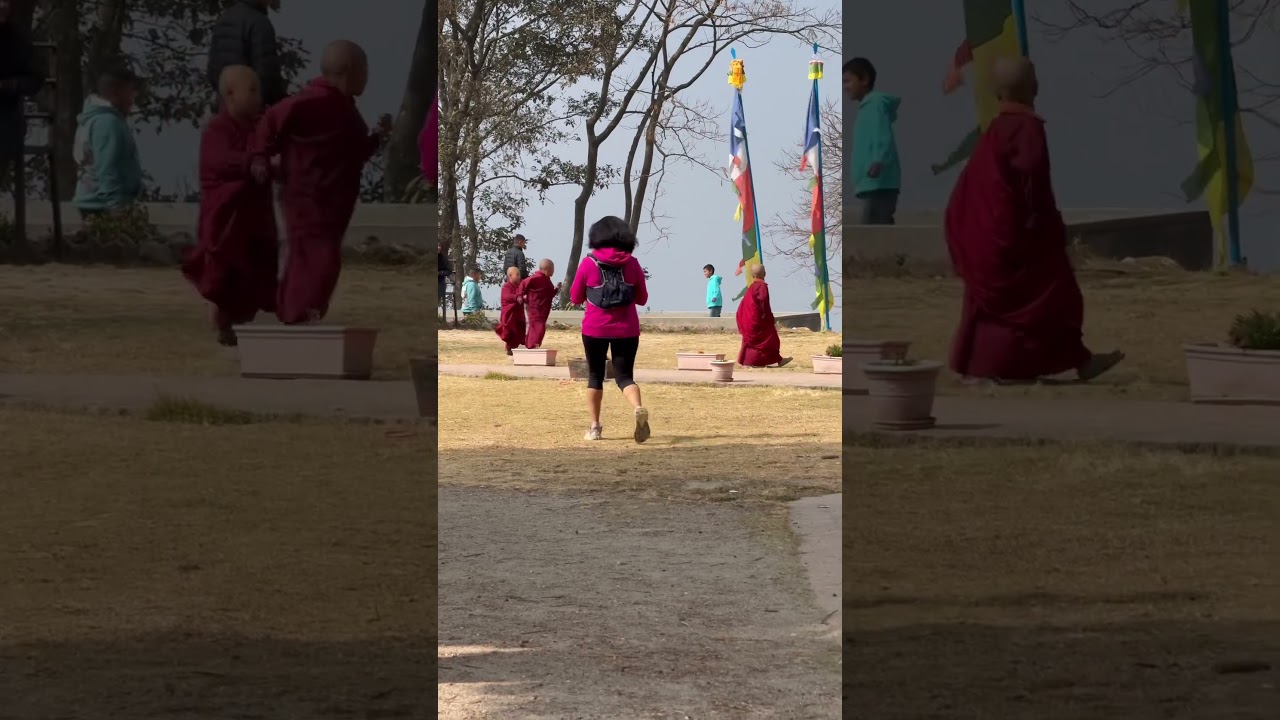 Little monks playing at nangi gumba. #explorenepal #monk #childhood