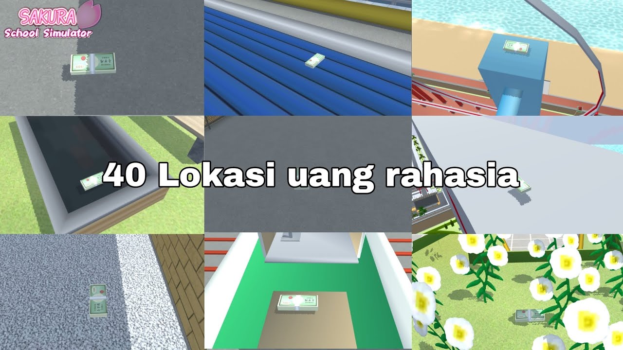 40 Lokasi uang rahasia di sakura school simulator 🤑💸