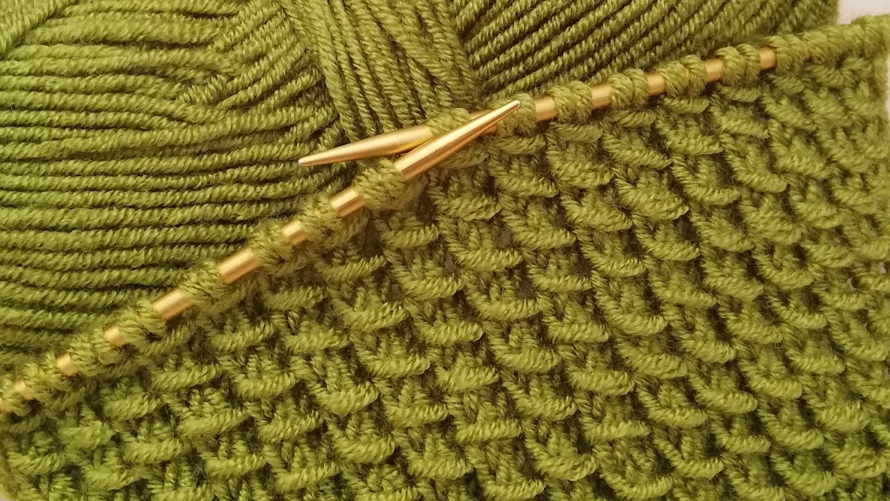 Üç günde yelek örün o kadar kolay iki şiş örgü modeli anlatımı ✔️crochet knitting