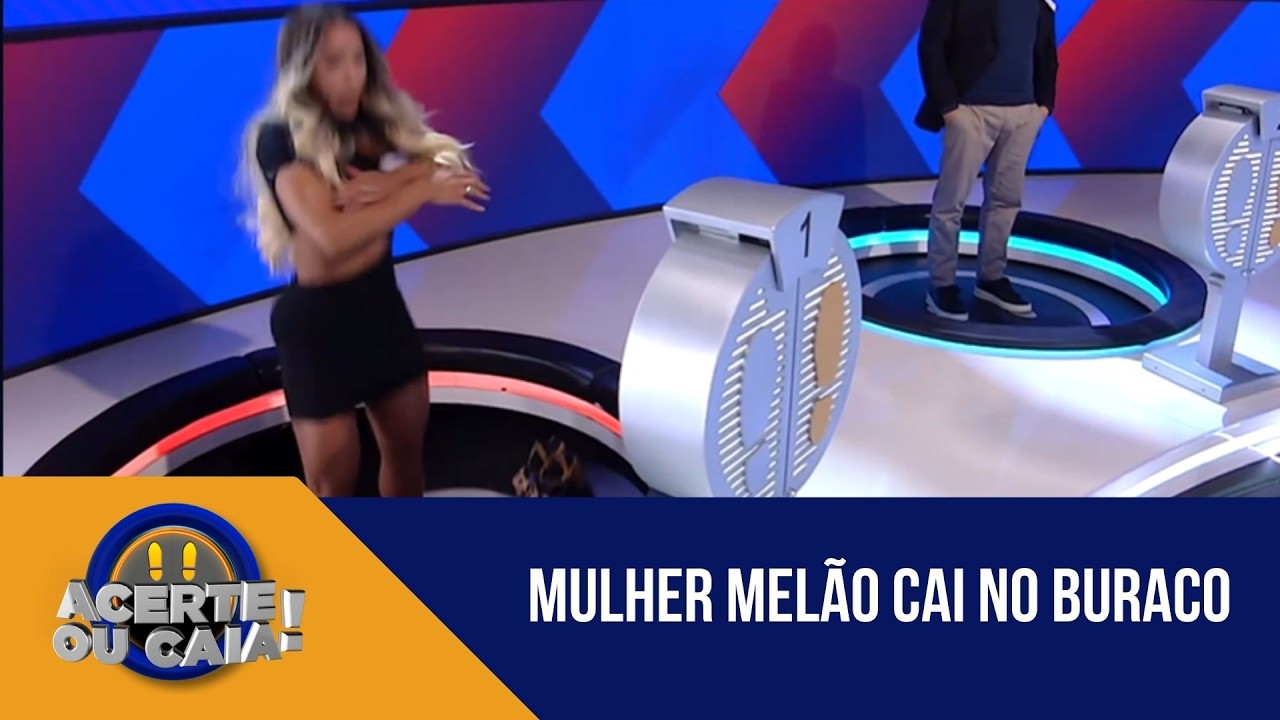 Benjamin é o nome dele! Mulher Melão fica desesperada e vai parar no buraco | 'Acerte ou Caia'