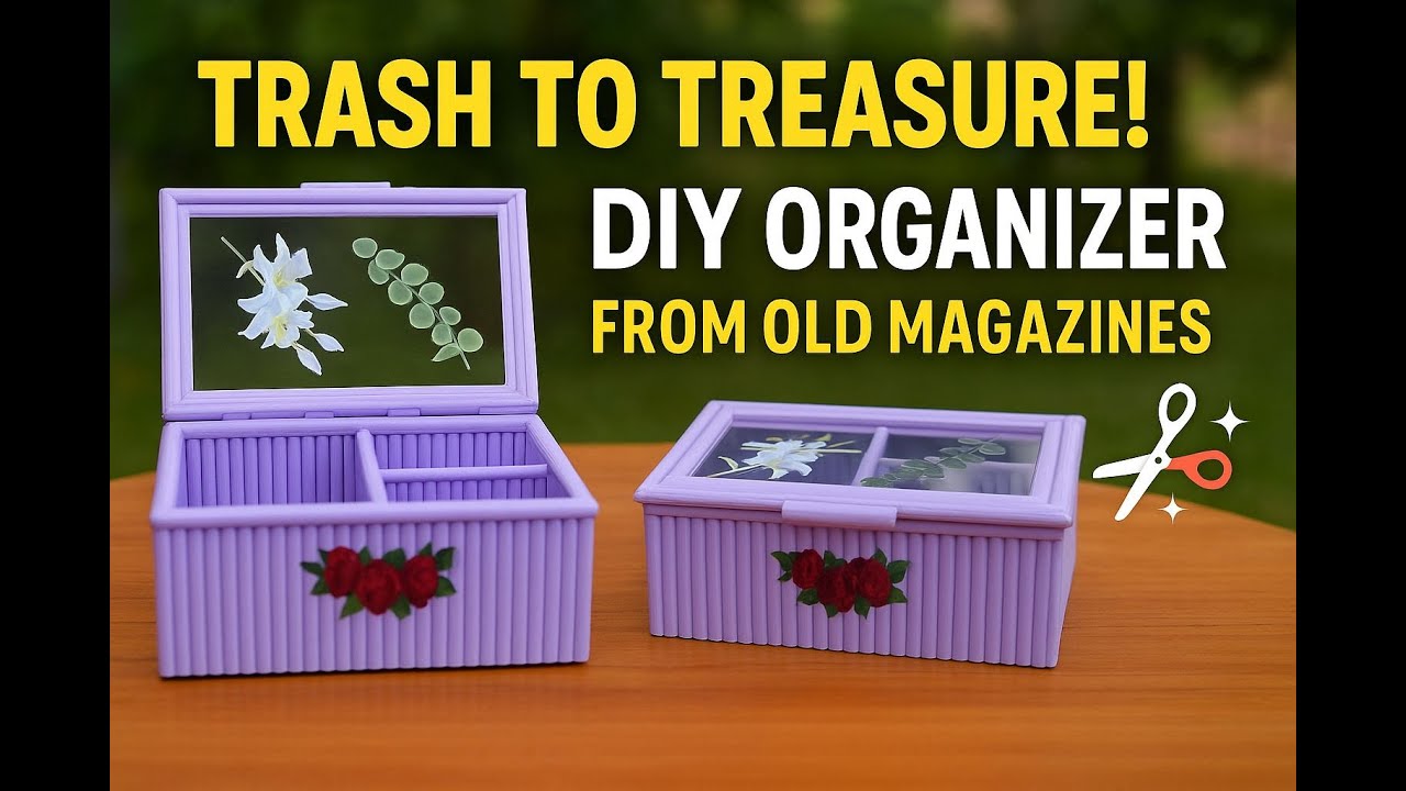DIY Magazine Organizer | Turn Old Magazines into Beautiful Storage Box