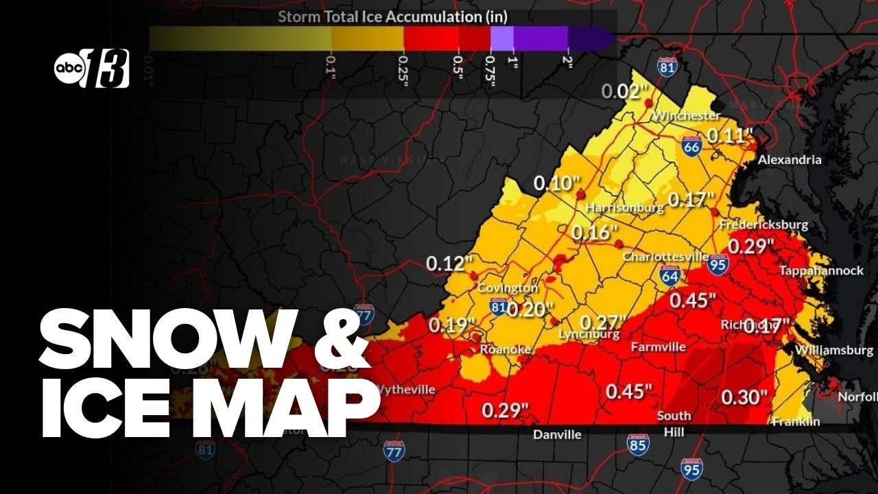 WEATHER UPDATE:  Snow and ice forecast starting TOMORROW