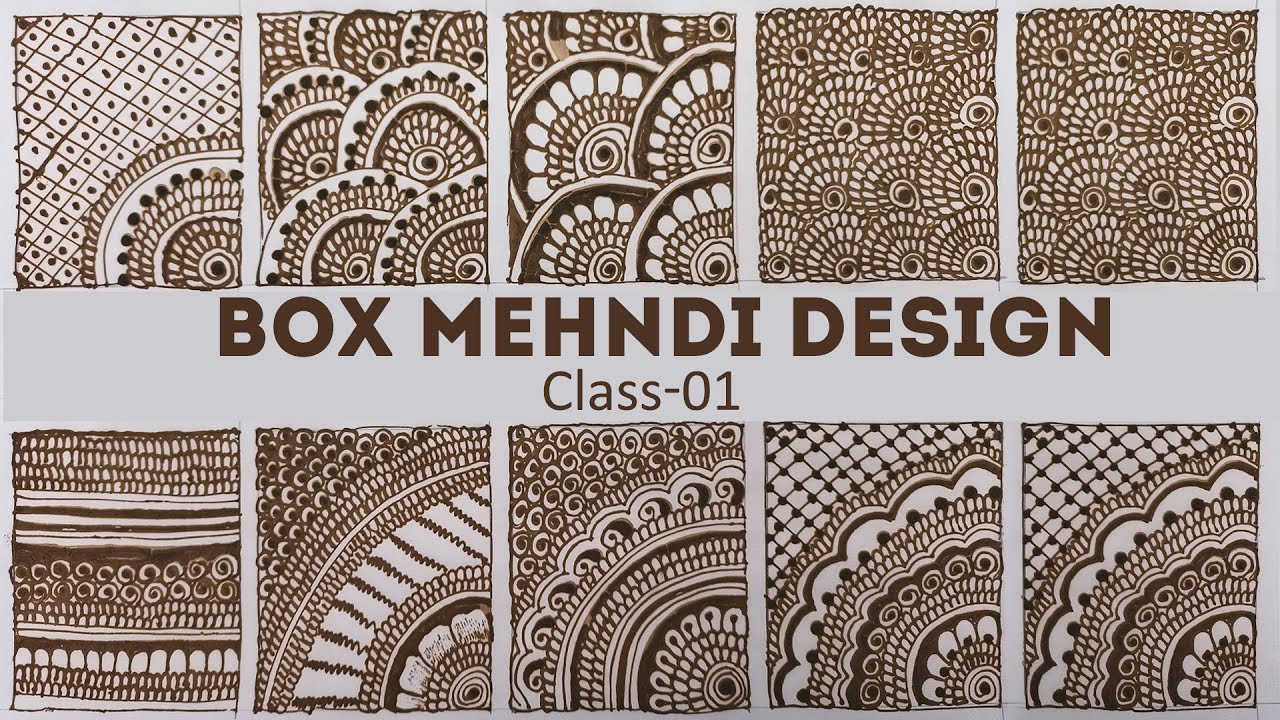 Box Mehndi Design for Beginners Class 01 | Learn the Basics Mehndi Design | Box Mehndi Design