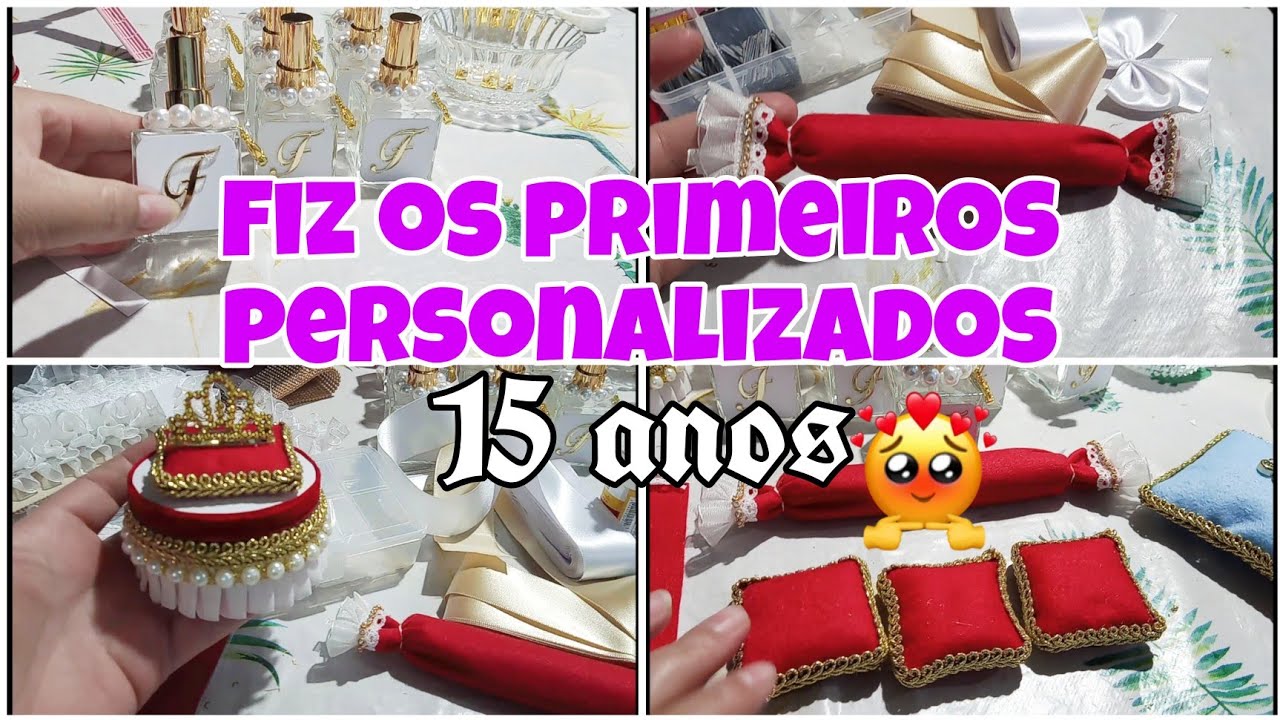 Fazendo os primeiros personalizados festa 15 anos