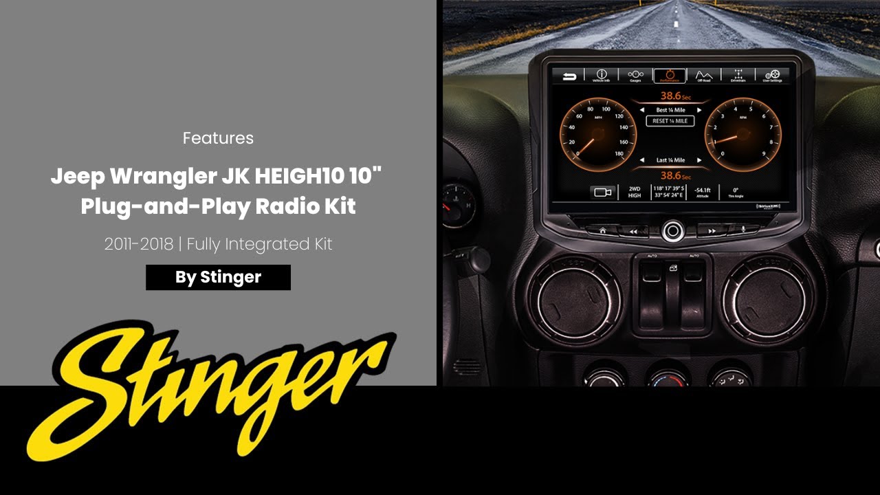 FEATURES: HEIGH10 Touch Screen Radio Plug-n-Play Fully Integrated Kit - Jeep Wrangler JK | #jeepjk