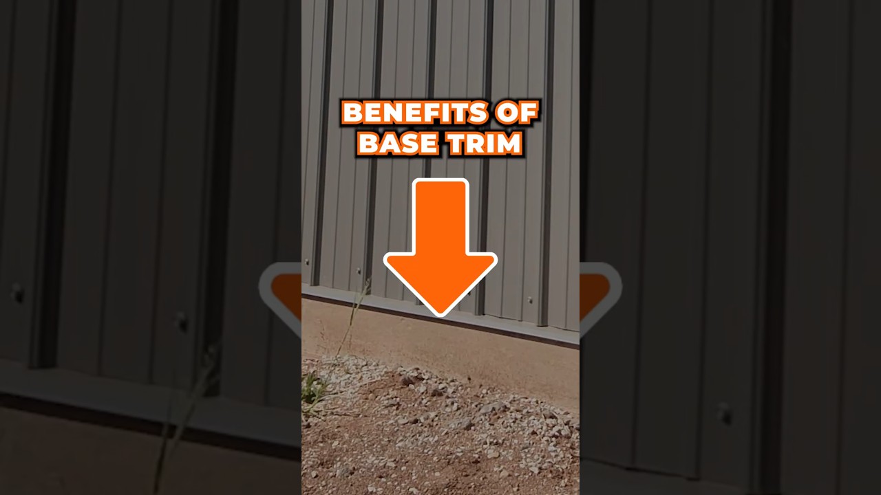 Why add base trim? It seals the bottom of your metal building; keep critters, water, and debris out!