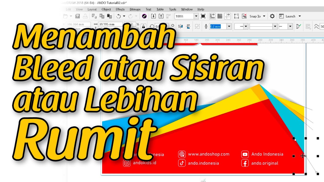 Menambah Bleed atau Sisiran pada Desain Rumit