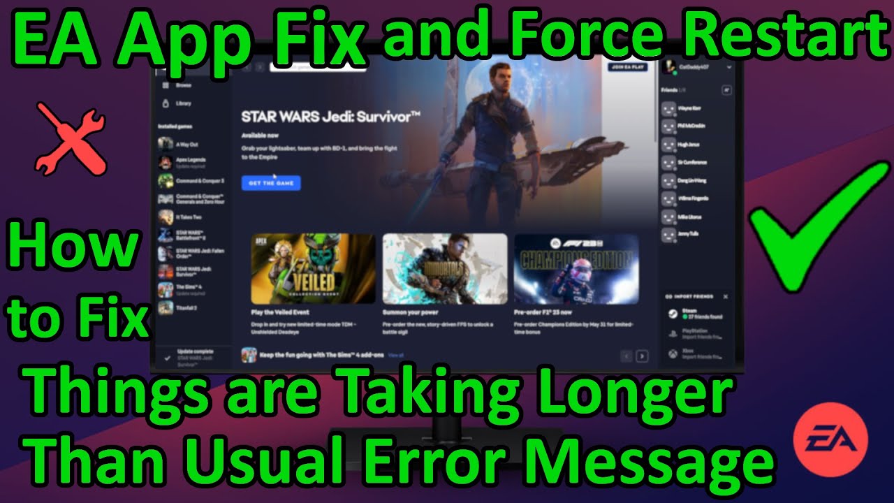 How to Fix EA App Error | Things are Taking Longer To Load Up | Library & Store Loading Resolved