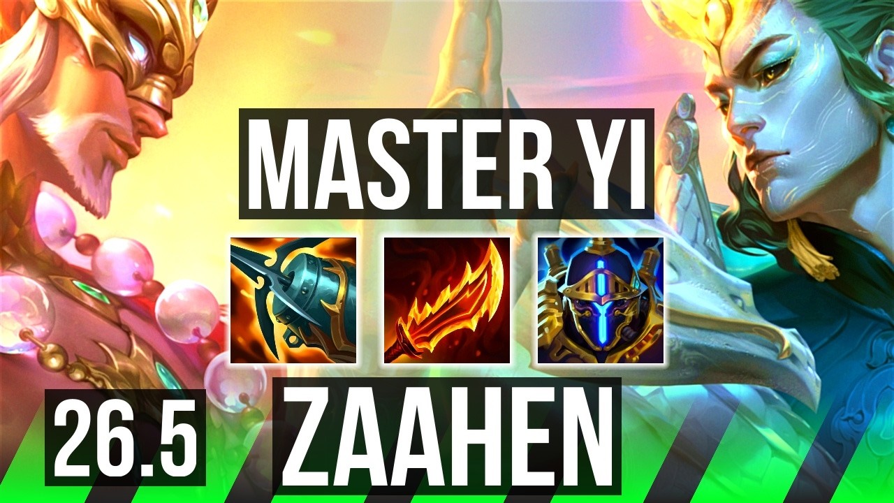 MASTER YI vs ZAAHEN (JGL) | KR Master | 26.5
