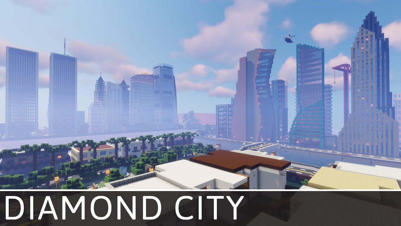 Diamond City — загрузка кинематографического ролика и карты Minecraft